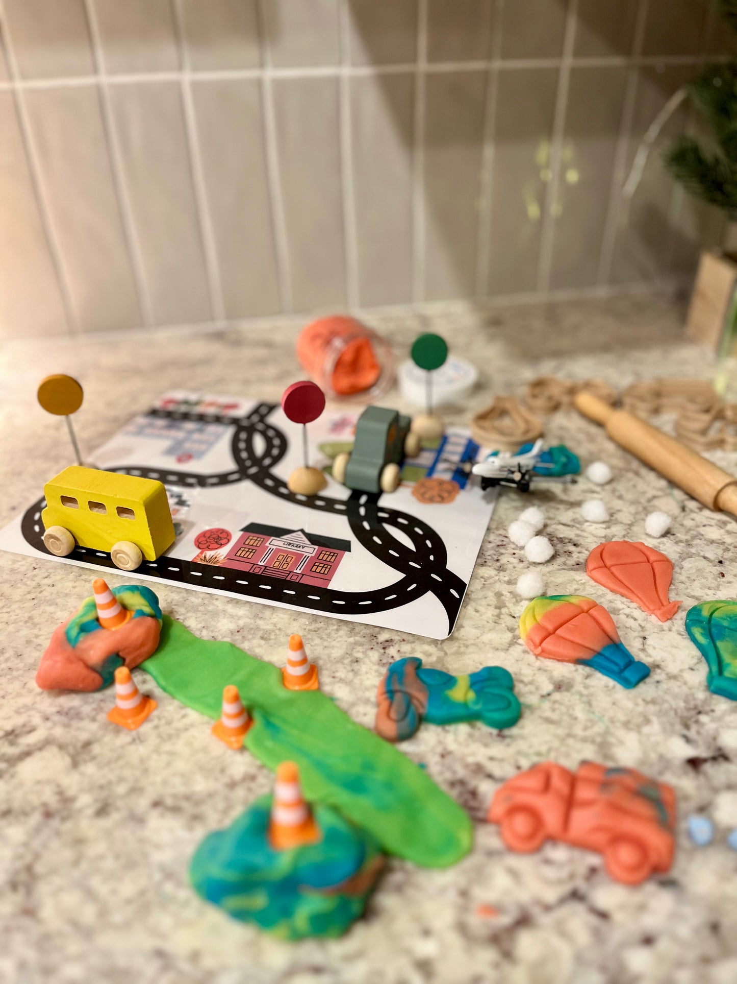 Transportation Sensory Bin