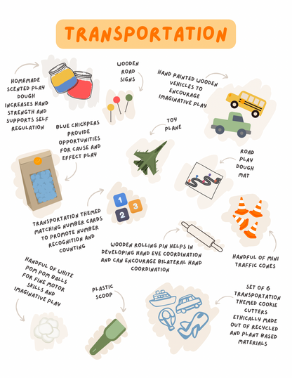 Transportation Sensory Bin